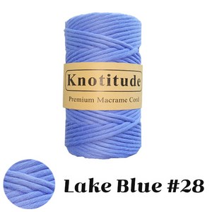 노티튜드 순면 컬러 푼사 4mm 마크라메실 90야드, 21 LAKE BLUE, 1개