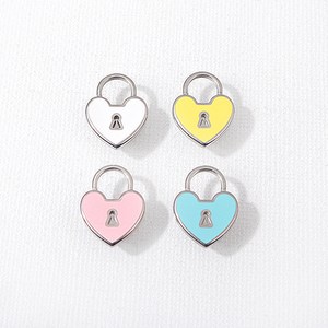 비즈아이 [8-120-04]써지컬스틸 펜던트 에폭자물쇠 12x16mm 1개