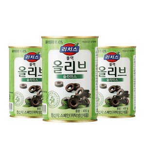 동서 리치스 슬라이스 블랙 올리브, 405g, 15개