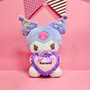 산리오 인형 정품 NEW 하트 2 중형 인형 정품 시나모롤 쿠로미 마이멜로디 폼폼푸린 포차코 헬로키티 애착인형 봉제인형 아동 생일 선물 어린이날 선물 장난감, 1개