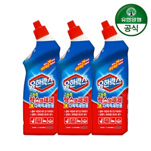 유한락스 멀티액션 락스와세제 고농축 다목적세정용, 755ml, 3개