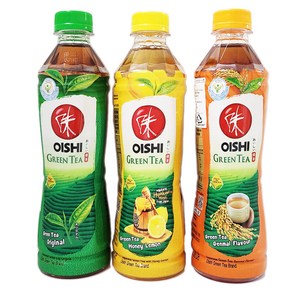 태국 음료 오이시 그린티 380ml 허니레몬 수입음료 녹차음료 OISHI GREEN TEA, 5개