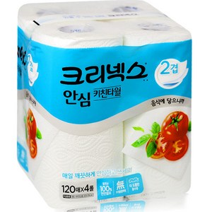 크리넥스 안심 키친타월, 120매, 4개