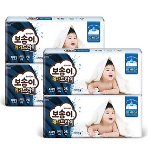 보솜이 메가드라이 팬티형 기저귀 남아용, 특대형(XL), 26개