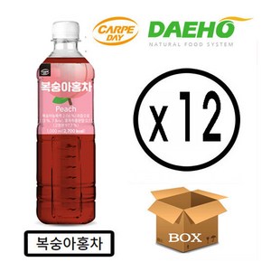 대호 복숭아홍차 액상 (1000ml ), 1L, 12개