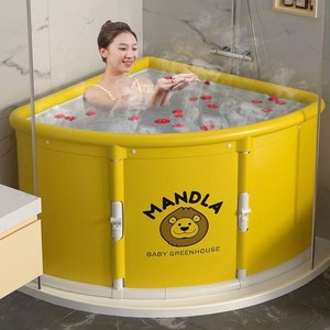성인 접이식욕조 접이식 목욕통 간이 원터치 접이식 이동식 욕조, 1개, 그레이