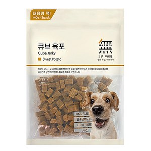 무마진 큐브 육포 강아지 간식 져키, 고구마맛, 800g, 2개