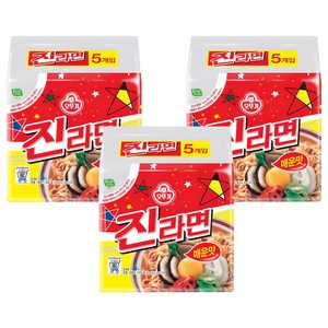 오뚜기 진라면 매운맛 120g, 15개