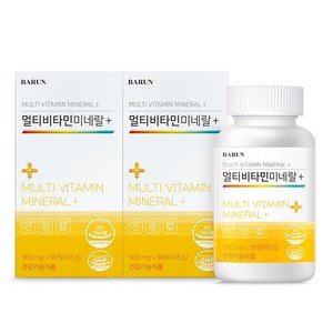 바른 멀티 비타민 미네랄+ 종합 영양제, 2개, 90정