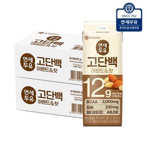 연세두유 고단백 아몬드 & 잣 두유, 190ml, 48개