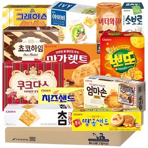 [블루존] 과자 12종 G세트(마가렛트+아이비+버터와플+쿠크다스화이트+엄마손파이+참크래커+소보로+땅콩샌드+치즈샌드+뽀또+초코하임+그레이스), 1세트, 1개