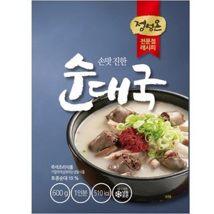 [KT알파쇼핑]초원 순대국 600gx4팩, 600g, 4개