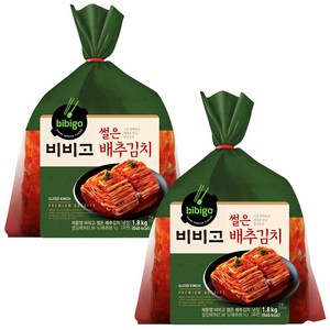 비비고 썰은 배추김치, 1.8kg, 2개