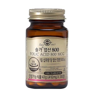 솔가 엽산 800, 100정, 1개