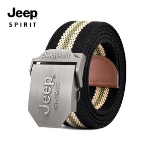 JEEP SPIRIT 남자 캐쥬얼 스트라이프 버클 벨트