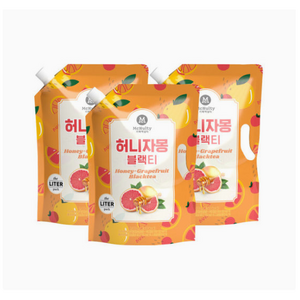 맥널티 허니자몽 블랙티 대용량 1리터팩, 1L, 3개