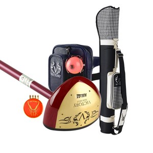 빅토리 파크골프채 NM-05 국산 파크볼채 (단품 컬러 세트 옵션 확인), 레드, NM-05 골프백파우치 4종세트