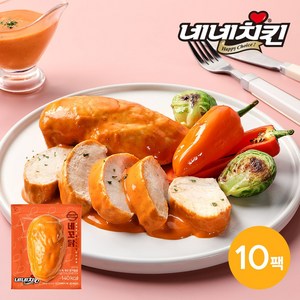 [네네치킨] 네꼬닭 레드마요맛 닭가슴살 100g 10팩, 10개