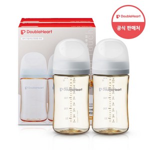 더블하트 모유실감 3세대 트윈팩 240ml 블루밍가든, 새벽그레이, 4개