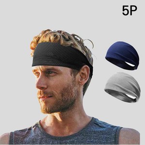 땀헤어밴드 테니스 축구 스포츠 운동 스포츠머리띠 5P, 네이비 5P