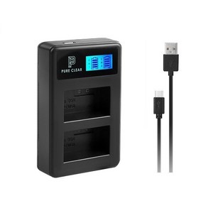 퓨어클리어 캐논 배터리 LCD 듀얼 USB 호환충전기, LP-E17