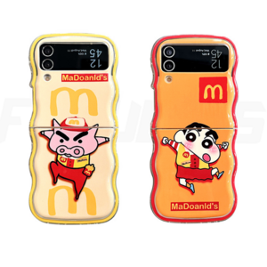 CASEJ 플립3 플립4 플립5 맥도날 부리부리몬 짱구 웨이브케이스