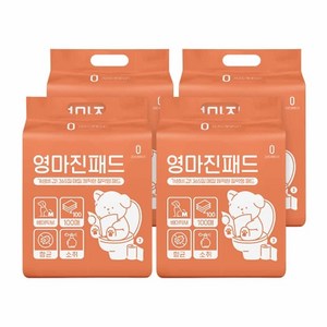 영마진 강아지 배변패드 베이직 18g, 100개입, 4개