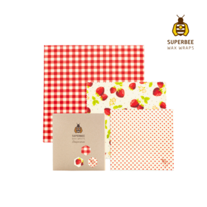 SupeBee 슈퍼비 밀랍랩 비기너세트(20&26&33cm)5종, 스트로베리 크림(Stawbey Ceam), 1개