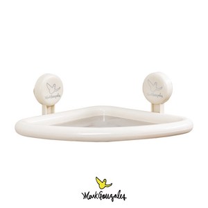 마크곤잘레스 무타공 투명 욕실선반, 코너선반(33cm), 1개