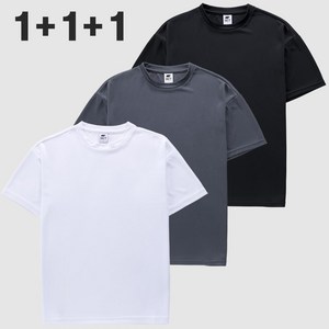 문컬렉션 3장 SET 반팔 쿨티 무지티 남녀공용 티셔츠