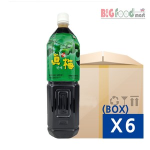 청솔 진매 매실과즙, 1.5L, 6개