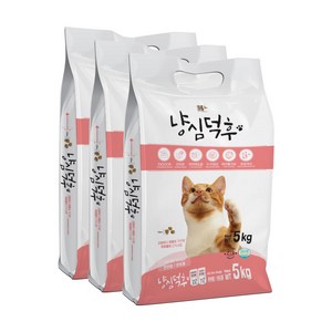 냥심덕후 고단백 고양이 대용량 사료, 5kg, 3개