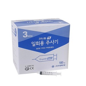 일회용 무침 멸균주사기 3ml 100개입 부광, 1개