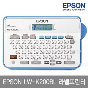 엡손 LW-K200BL 라벨프린터 12mm 라벨테이프 증정, 1개, LW-K200BL,사은품ST12SW(투명용지흰색글자)