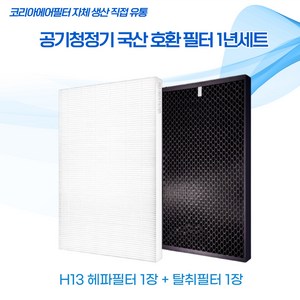 [호환] 샤프공기청정기 KC-F50-W 국산필터, 1년세트(헤파1+탈취1)