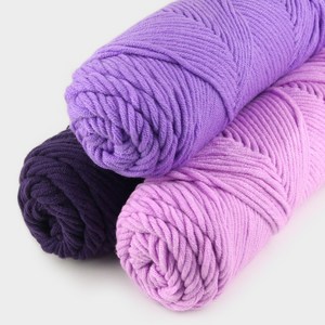 JSTading 누에르고치 밀키코튼실 펀치니들얀 1p 목도리 인형 뜨개 실, 13. 라일락, 1개