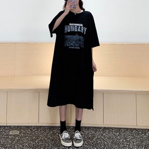 스타일아유 썸머 시원하고 원피스 라운드 박시한 파자마 홈웨어