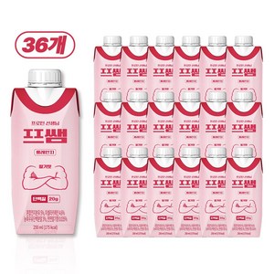 단백질음료 프쌤 롱레인지 딸기맛, 250ml, 36개