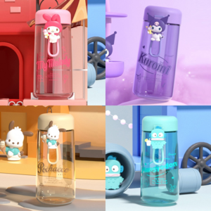산리오 에메랄드 트라이탄 물통 350ml 투명물통 쿠로미 마이멜로디 시나모롤 포차코 항교동, 1개