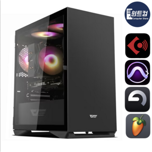 원트컴 음악작업 미디 작곡용 큐베이스 컴퓨터, WIN11 Home, 큐베이스 컴퓨터.05, 메모리 32GB 변경, 블랙, 미디작곡용PC, 500GB, 32GB