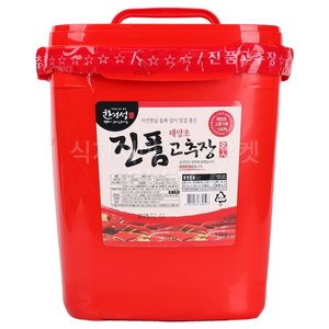 한정성 태양초 고추장 업소용 대용량 식당용 말통 14kg, 1개