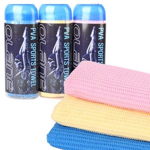 오레인 아쿠아 수영타올 스포츠타올 습식타올 / 3D 소프트 터치 가공, 핑크, 1개, PVA