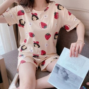 브라이프 여성 여름 잠옷 캐릭터 반팔 파자마 세트