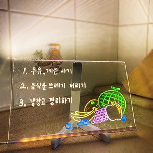 비상 DIY 아크릴 LED 네온사인 무드등 30 x 20 cm, LED 아크릴판 무드등 대 (30cm*20cm), 1개