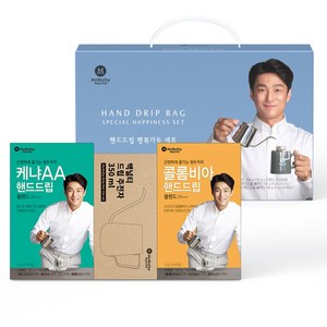 맥널티 행복가득 핸드드립 선물세트 (드립포트 증정), 1개, 케냐AA 24개+콜롬비아 24개+드립포트 세트