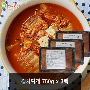 맛도락 김치찌개, 3개, 750g