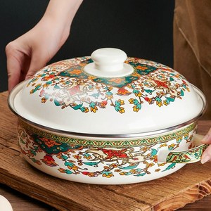 cleve 에나멜 엔틱 양수냄비, 혼합색상, 1개, 26cm