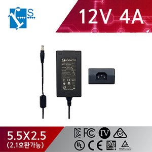 직류전원장치 12v 4A 어댑터 RS-04/12-S335 SMPS 노트북 모니터아답터