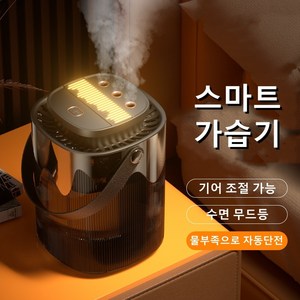 Mochae 스마트 가습기 USB 충전식 미니 가습기 자동습도조절 무드등 휴대용 대용량 가습기 3L, 3000ML