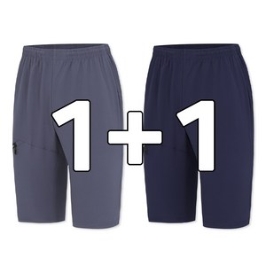 등산반바지 기능성 스판 밴딩 팬츠 1+1